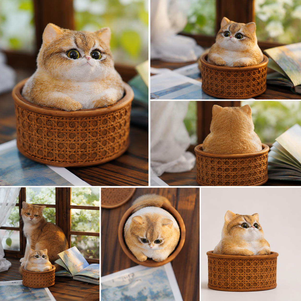 Hand-Crafted Flocked Silicone Cat | Premium Squishy Stress Relief Desk Toy