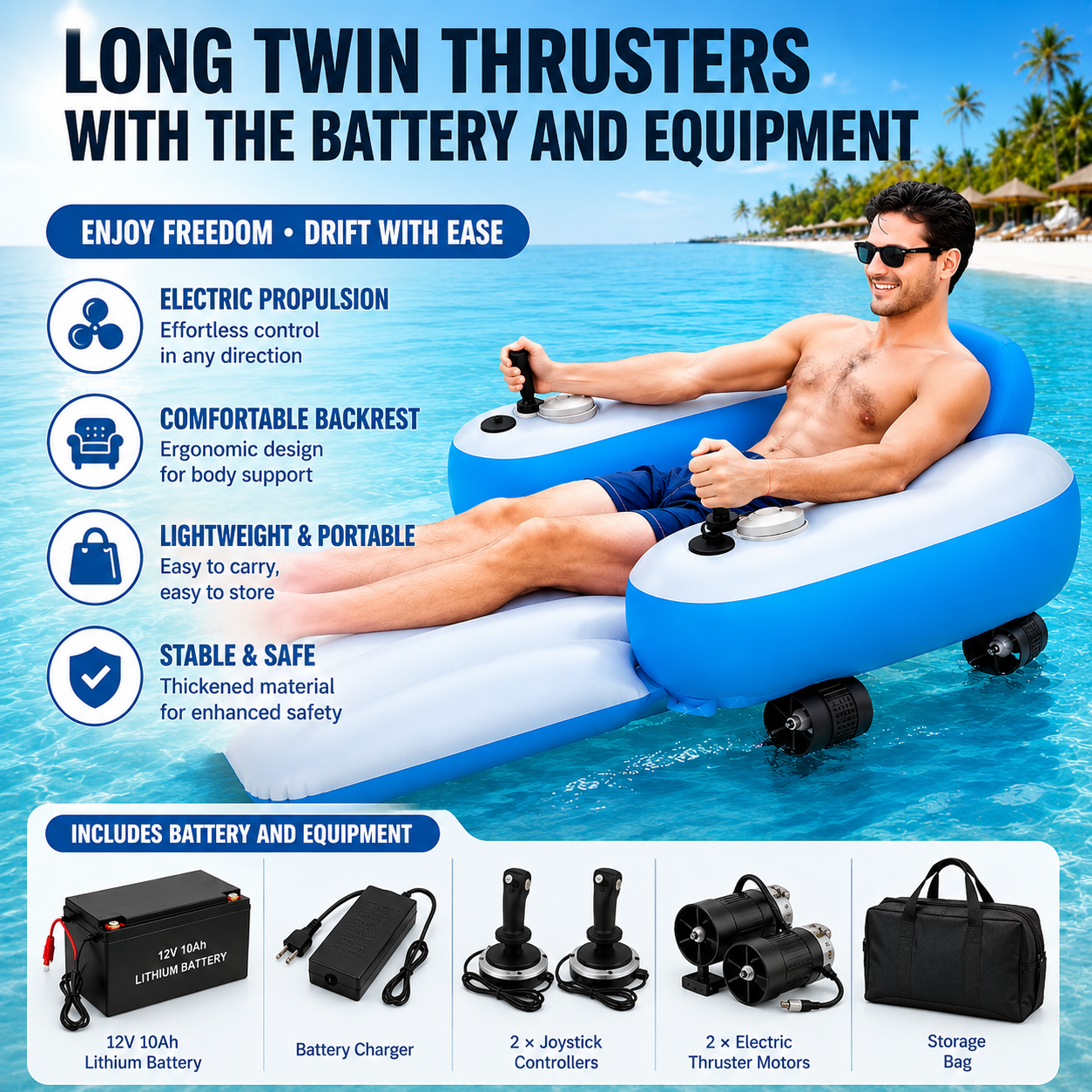 Motorized Electric Propeller Lounge Cruiser