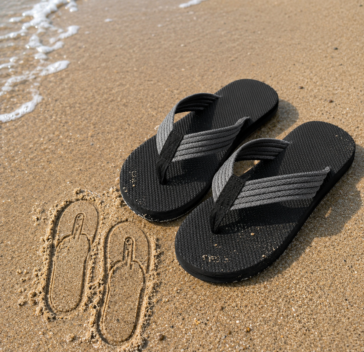 Quick- Dry Hidden Middle Finger Slippers Figure with Legs Flip Flops Parody Middle Finger Beach Summer Comfort Non Slip Sandal