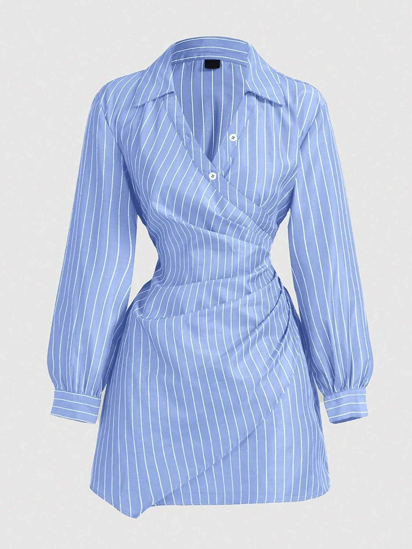 The Skyline Striped Wrap Dress