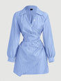 The Skyline Striped Wrap Dress