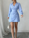 The Skyline Striped Wrap Dress
