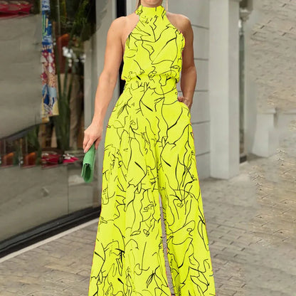 The 'Monaco' Elegant Halter Jumpsuit