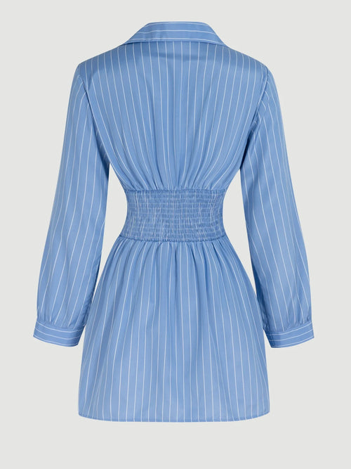 The Skyline Striped Wrap Dress