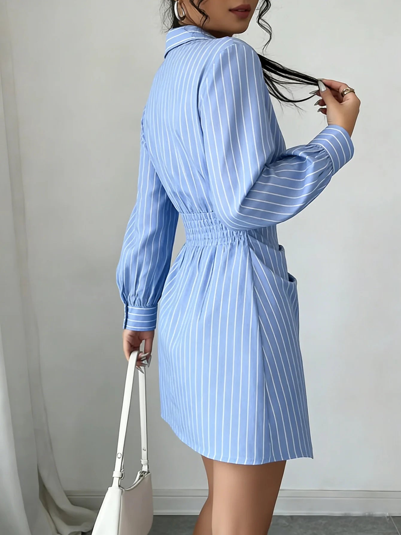 The Skyline Striped Wrap Dress