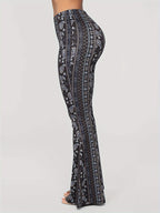 Premium High-Waist Schlaghose "Boho Chic" – Figurformend & Stretch (Paisley-Print)